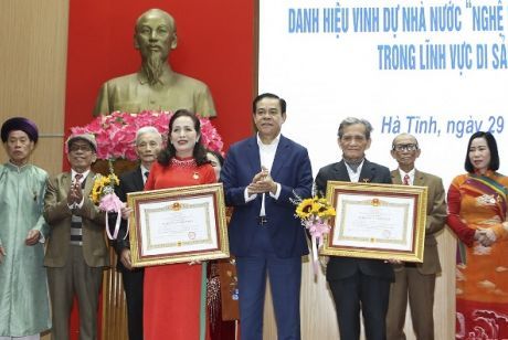 Ban hành Kế hoạch xét tặng danh hiệu “Nghệ nhân nhân dân”, “Nghệ nhân ưu tú” trong lĩnh vực di sản văn hóa phi vật thể lần thứ Tư trên địa bàn tỉnh Hà Tĩnh