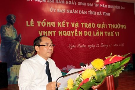 Tổng kết và trao giải thưởng VHNT Nguyễn Du lần thứ VI giai đoạn 2010 - 2015.