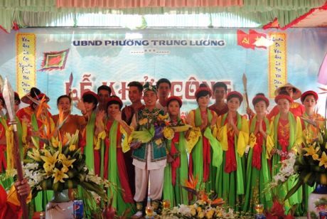 Khởi công công trình tôn tạo, phục dựng di tích Đền Cả - Dinh đô quan Hoàng Mười