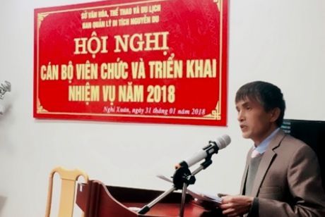 Hội nghị cán bộ công chức, viên chức và triển khai nhiệm vụ năm 2018 tại Ban quản lý di tích Nguyễn Du.